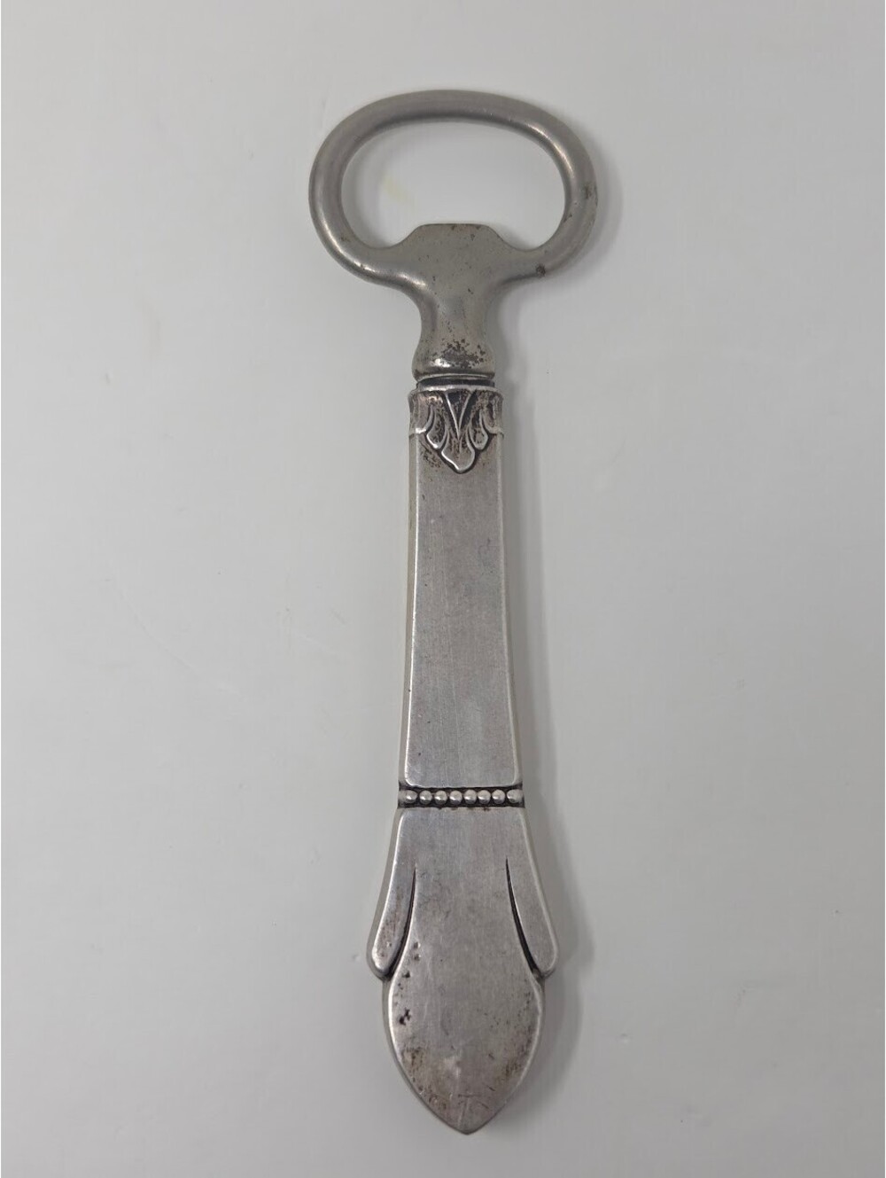 Vintage 76g Sterling Silver Handle Bottle Opener Art Deco Barware Tool